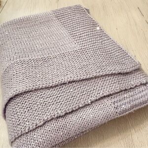 Pottery Barn Lavender Knit Throw Blanket
